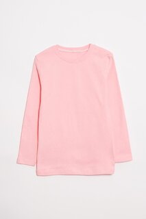 Толстовка для маленьких девочек с круглым вырезом и длинными рукавами JackandRoy, пудрово-розовый