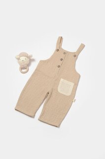 Муслиновые тапочки BabyCosy Organic Wear, темно-бежевый