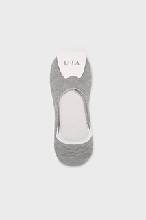 Мягкие хлопковые трикотажные носки-балерины 0070004 Lela, серый
