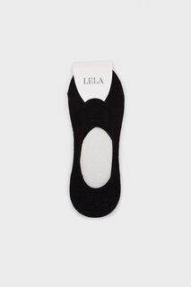 Мягкие хлопковые трикотажные носки-балерины 0070004 Lela, черный