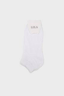 Мягкие хлопковые вязаные носки-пинетки 0070001 Lela, белый