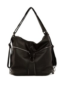 Мягкий текстурированный карманный ремень и рюкзак Bagmori, черный