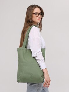 Мятно-зеленая габардиновая сумка с 3 карманами ÇINAR BEZ ÇANTA