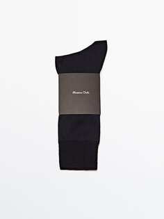 Носки из шотландской пряжи Massimo Dutti, темно-синий