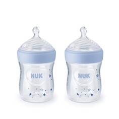 Бутылочки для кормления 2 шт. по 150 мл Nuk Simply Natural with SafeTemp, синий