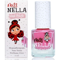 Pink A Boo Safe Специальный ярко-розовый лак для ногтей для детей — формула на натуральной водной основе — без запаха, Miss Nella