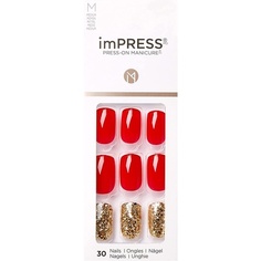 Impress Press-On Manicure Memories Квадрат средней длины с технологией Purefit — 30 накладных ногтей, Kiss