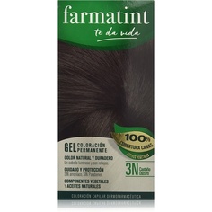 Перманентная гелевая краска для волос 3N Темный Каштан, Farmatint
