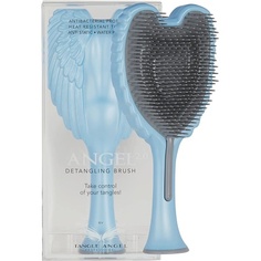 Щетка для наращивания волос Антистатическая щетка с мягкой щетиной для прямых или волнистых волос Матовый атласный синий, Tangle Angel