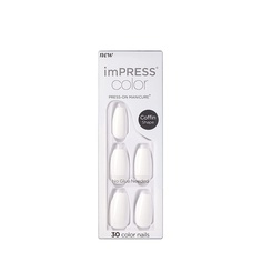 Маникюрный набор Kiss Color Press-On Nails без лака Frosting, 30 накладных ногтей, Impress