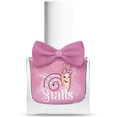Нетоксичный лак для ногтей на водной основе без запаха для детей, 10,5 мл, розовый блеск, Snails