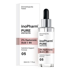 Pure Elements Сыворотка для лица с 2% гиалуроновой кислотой и витамином B5 30 мл, Inopharm