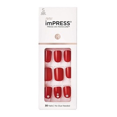 Impress Press-On Manicure Kill Heels Короткие квадратные ногти с технологией Purefit — 30 накладных ногтей, Kiss