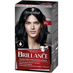Перманентная краска для волос Brillance Intense с маслом — 891 Night Blue Black — Покрывает 100% седых волос — 1 шт., Schwarzkopf