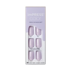 Накладные ногти Kiss Color Purefit Technology Короткая длина с изображением Purplect Маникюр, Impress