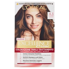Краска для волос Excellence Cremes Triple Treatment 4.3 Золотисто-коричневый, L&apos;Oreal L'Oreal