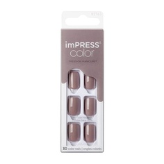 Набор для гелевых ногтей Kiss Color Press-On Nails Короткая длина Taupe Prize, Impress