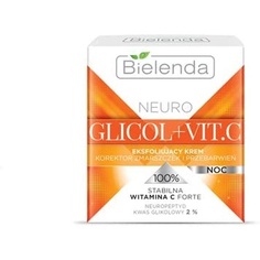 Neuro Glicol And Vit C, отшелушивающий ночной крем, корректор морщин и обесцвечивания, 50 мл, Bielenda