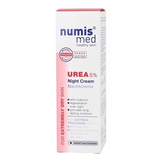 Ночной крем с 5% мочевиной успокаивающий уход за лицом для стрессовой кожи 50мл, Numis Med
