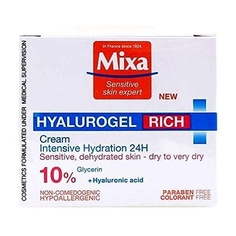 Интенсивно увлажняющий дневной крем Hyalurogel Rich Cream 50мл, Mixa