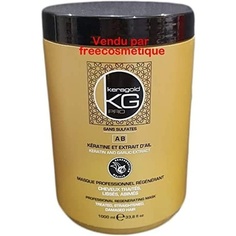 Регенерирующая маска для волос без сульфатов с кератином и экстрактом чеснока 1л, Keragold Pro