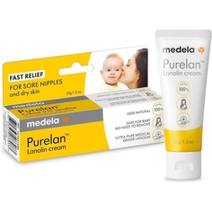 Purelan 37G крем для сосков с ланолином, быстрое облегчение боли в сосках и сухой кожи. 100% натуральный, гипоаллергенный, дерматологически протестирован, не содержит отдушек., Medela