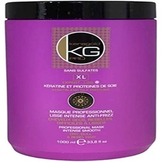 Маска для волос с кератином и протеинами шелка для сухих, непослушных и трудно выпрямляемых волос 1000мл, Keragold Pro