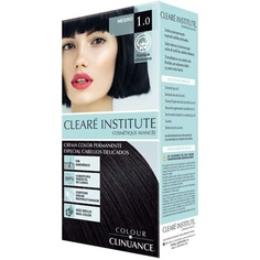 Краска для волос Color Clinuance 1.0 Black для чувствительных волос — стойкий цвет без аммиака — больше блеска, интенсивный цвет, 100% покрытие — дерматологически протестировано, Cleare Institute