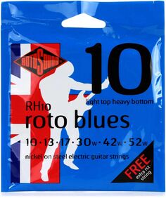 Струны для электрогитары Rotosound RH10 Roto Blues, никель на стали — .010-.052 Light Top Heavy Bottom