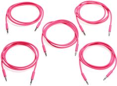 Патч-кабель Nazca Audio Noodles Eurorack, штекер 3,5 мм TS на штекер TS 3,5 мм — 100 см, розовый