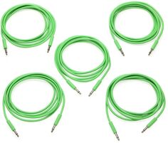 Патч-кабель Nazca Audio Noodles Eurorack, штекер 3,5 мм TS на штекер TS 3,5 мм — 150 см, зеленый