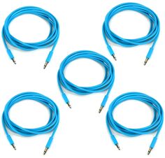 Патч-кабель Nazca Audio Noodles Eurorack, штекер TS 3,5 мм — штекер TS 3,5 мм — 150 см, синий