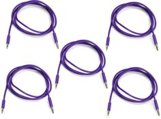 Патч-кабель Nazca Audio Noodles Eurorack, штекер TS 3,5 мм — штекер TS 3,5 мм — 100 см, фиолетовый