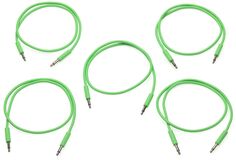Патч-кабель Nazca Audio Noodles Eurorack, штекер 3,5 мм TS на штекер TS 3,5 мм — 50 см, зеленый