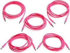 Патч-кабель Nazca Audio Noodles Eurorack, штекер 3,5 мм TS на штекер TS 3,5 мм — 150 см, розовый
