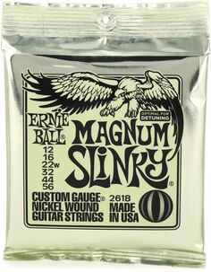 Струны для электрогитары Ernie Ball 2618 Magnum Slinky с никелевой обмоткой — .012-.056