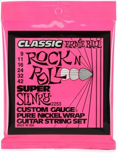 Струны для электрогитары Ernie Ball 2253 Super Slinky Classic Rock N Roll — .009-.042