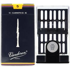Vandoren CR105 Традиционная трость для кларнета Bb с футляром для трости — 5,0 (10 шт. в упаковке)