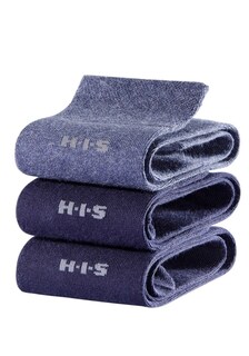 Носки до колена H.I.S, морской синий/пыльный синий