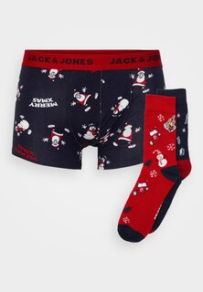 Брюки ПОДАРОЧНЫЙ НАБОР JACMERRY XMAS Jack &amp; Jones, темно-синий блейзер/настоящий красный