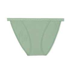 Трусы Victoria&apos;s Secret Stretch Cotton String Bikini Classic, бледно-зеленый
