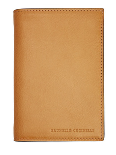 Обложка для паспорта из кожи со слотами для карт Brunello Cucinelli