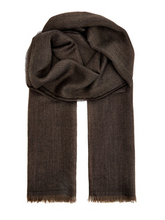 Кашемировый шарф с волокнами шелка в коричневой гамме Bertolo Cashmere