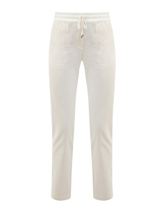 Брюки из хлопкового вельвета с эластичным поясом на кулиске Lorena Antoniazzi