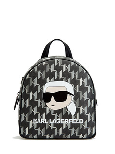 Компактный рюкзак из эко-кожи с принтом K/Monogram Karl Lagerfeld