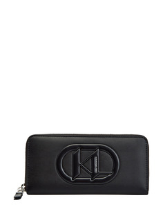 Кожаный кошелек K/Monogram Patch с двумя отделениями Karl Lagerfeld