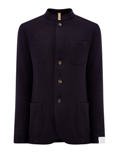 Укороченное пальто из шерсти с накладными карманами Eleventy
