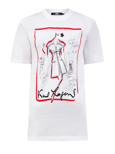 Свободная футболка Ultimate Icon из джерси с архивным принтом Karl Lagerfeld