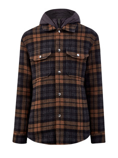 Куртка-рубашка из шерсти и хлопка с пуховым утеплителем Woolrich