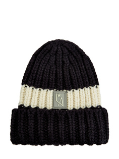 Объемная шапка-colorblock из мягкой шерсти и шелка Lorena Antoniazzi